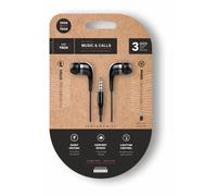 Cuffie auricolari TechOneTech Soft EarTech - Microfono integrato - Mini jack da 35 mm - Cavo da 120 m - Nero