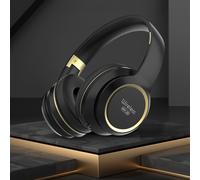 Cuffie Avtoify wireless Bluetooth pieghevoli, ideali per il gaming e per parlare, colore nero.
