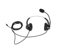Cuffie binaurali comode da indossare con microfono antirumore, ideali per chiamate in vivavoce, call center, telefoni cellulari, spina USB, design