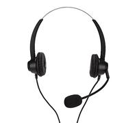 Cuffie Binaurali con Filo per Servizio Clienti con Microfono Cablato a Volume Regolabile per Teleconferenze di Telemarketing per Computer PC ABS