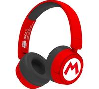 Cuffie Blade Super Mario Logo wireless e cablate Bluetooth per bambini, pieghevoli, rosse e nere