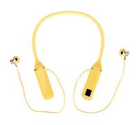 Cuffie Bluetooth 5.3 con Archetto da Collo Resistenti al Sudore IPX5 con Bassi Profondi e Display (Giallo)