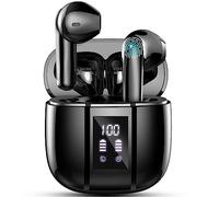 Cuffie Bluetooth 5.3 Wireless Stereo HiFi Con 4 HD Mic, 48 Ore Mini Auricolari Senza Fili IP7 Impermeabili, 3g Ultra Leggero In-Ear Con Cancellazione Rumore/LED/USB-C
