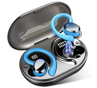 Cuffie Bluetooth 5.4 Sport, Auricolari Bluetooth con 3D Bass Stereo, 48 Ore Cuffie Wireless con 4 ENC HD Mics, IP7 Impermeabile Cuffiette HiFi con Display LED, Cuffie Senza Filo per Palestra/Running