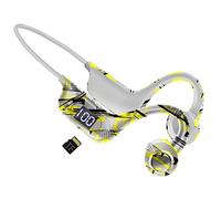 Cuffie Bluetooth a conduzione ossea, a conduzione d'aria, con microfono, auricolari sportivi, display per schede TF con slot per schede di TF per attività all'aperto, corsa, ciclismo, guida, palestra