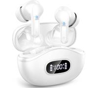 Cuffie Bluetooth, Auricolari Bluetooth 5.3 con 3D Hi-Fi Stereo, Cuffie in Ear con 4 ENC Cancellazione Rumore Mic, 40 Ore LED Display, USB-C Rapido, IP7 Impermeabili Cuffiette Bluetooth per Android/iOS
