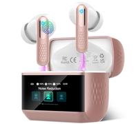 Cuffie Bluetooth, Auricolari Bluetooth 5.4 Con Touch Screen Multifunzione, ANC/ENC Cancellazione Rumor Cuffie Wireless Stereo HiFi, con Equalizzatori, IPX7 Impermeabile Cuffie Senza Fili, Oro Rosa
