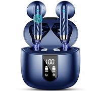 Cuffie Bluetooth, Auricolari Bluetooth 5.4 Cuffie Wireless in-ear con 4 ENC Mic, Cuffie Senza Fili Cancellazione Rumore, Mini Cuffiette Bluetooth IP7 Impermeabile HiFi Stereo LED Display USB-C Blu