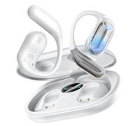 Cuffie Bluetooth Auricolari Bluetooth 5.4, Sport Cuffiette Wireless, Cuffie Open Ear 48 Ore di Riproduzione, Cuffie Senza Filo HiFi Stereo IP7 Impermeabili, Auricolare per iOS & Android, Bianco Avorio