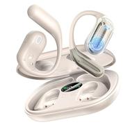 Cuffie Bluetooth Auricolari Bluetooth 5.4, Sport Cuffiette Wireless, Cuffie Open Ear 48 Ore di Riproduzione, Cuffie Senza Filo HiFi Stereo IP7 Impermeabili, Auricolare per iOS & Android, Beige Sabbia