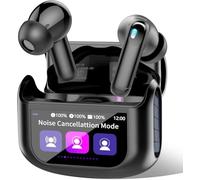 Cuffie Bluetooth, Auricolari Bluetooth 5.4 Stereo HiFi, ANC/ENC Cancellazione Rumore Cuffie Wireless, 48 Ore Cuffiette Touch Screen con Equalizzatore, In Ear Cuffie Senza Fili IP7 Impermeabile, Nero