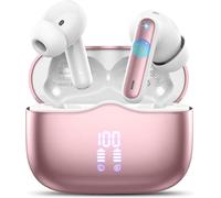 Cuffie Bluetooth, Auricolari Bluetooth 5.4 Stereo HiFi Immersivo, 40 Ore Cuffie Wireless in ear con 4 ENC Noise Cancelling Mic, Cuffiette Bluetooth IP7 Impermeabili, Touch Control, LED, USB-C,Oro rosa