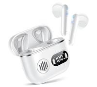 Cuffie Bluetooth,Auricolari Bluetooth 6.1 - Cuffie Wireless con 6 ENC Cancellazione Rumore Mic, Cuffie in Ear 42 Ore di Riproduzione, Cuffiette Senza Filo Stereo HiFi per iOS/Android - Ceramica Bianco