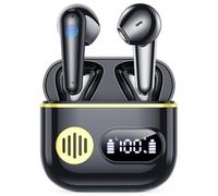 Cuffie Bluetooth,Auricolari Bluetooth 6.1 - Cuffie Wireless con 6 ENC Cancellazione Rumore Mics, Cuffie in Ear 48 Ore di Riproduzione, Cuffiette Senza Filo HiFi Stereo per iOS/Android - Classico Nero