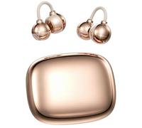 Cuffie Bluetooth Clip, Di Alta Estetica e Grande Impatto Visivo, Con Design Aperto a Clip Per L'orecchio, Cancellazione del Rumore ENC, Suono Immersivo, Ideali Per Sport e Tempo Libero (Oro chiaro)