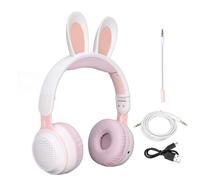 Cuffie Bluetooth con orecchie da gatto alla moda, microfono integrato per chiamate chiare e lezioni online (viola), buona qualità, buona qualità,