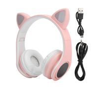 Cuffie Bluetooth con orecchie da gatto avventurose, archetto regolabile con qualità del suono ad alta fedeltà per un'esperienza audio coinvolgente,
