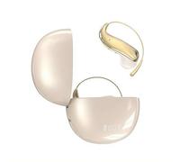 Cuffie Bluetooth con traduzione AI in tempo reale - Auricolari over-ear wireless con interpretazione simultanea con riduzione del rumore, suono a 360°, 6 g leggere per viaggi e affari (dorato)