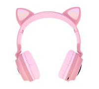 Cuffie Bluetooth Design Cat Ears Light Animation 12h - rosa