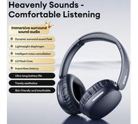 Cuffie Bluetooth Lenovo LS106, audio di alta qualità, gaming 6.0, cancellazione del rumore ENC per le chiamate, effetto surround, lunga durata della batteria, morbide e confortevoli, adatte per smartp