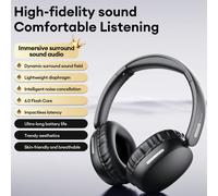 Cuffie Bluetooth Lenovo LS106, audio di alta qualità, gaming 6.0, cancellazione del rumore ENC per le chiamate, effetto surround, lunga durata della batteria, morbide e confortevoli, adatte per smartp