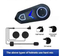 Cuffie Bluetooth per casco da moto IP67, cuffie wireless impermeabili, set di chiamate wireless per