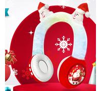 Cuffie Bluetooth Quinlirra con orecchie da gatto in offerta, compatibili con Christmas Up, wireless over-ear con controllo del volume per