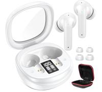 Cuffie Bluetooth Senza Fili per iPhone 17 16 Samsung A16 A56 A36 S25,Auricolari Bluetooth 5.3 con Mic,Cuffie Wireless con Ricarica USB-C,Cuffiette bluetooth Doppio Display LED,Cuffie Senza Fili 50H
