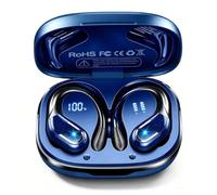 Cuffie Bluetooth Sport, 75 Ore Auricolari Bluetooth 5.4 con 4 ENC Mics, Stereo Cuffie Wireless Antirumore, IP7 Impermeabili Cuffiette Bluetooth con Display LED, Cuffie Senza Filo per Palestra/Running
