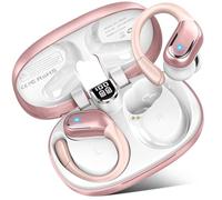 Cuffie Bluetooth Sport, 75 Ore Auricolari Bluetooth 5.4 con 4 ENC Mics, Stereo Cuffiette Bluetooth Antirumore, IP7 Impermeabili Cuffie Wireless con Display LED, Cuffie Senza Filo per Palestra/Running