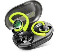 Cuffie Bluetooth Sport, Auricolari Bluetooth 5.4 con 4 ENC Mics, 48 Ore Stereo Cuffie Wireless Antirumore, IP7 Impermeabili Cuffiette Bluetooth con Display LED, Cuffie Senza Filo per Palestra/Running