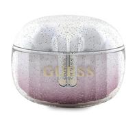 Cuffie Bluetooth TWS Guess con docking station glitterata sfumata rosa