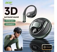 Cuffie Bluetooth Wireless Acer Ohr550 Open-Type, Stile a Gancio per le Orecchie, Dedicate per Sport, Corsa e Ciclismo, con Bassi Potenti, Effetto Sonoro 3D, Riduzione del Rumore per le Chiamate e