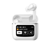 Cool Auricolari stereo Bluetooth Earbuds LCD Touch Bianco