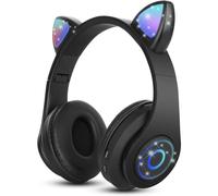 Cuffie Bluetooth wireless Cuffie stereo pieghevoli Cuffie con orecchie di gatto con microfono integrato Cuffie Bluetooth per bambini per telefoni Tabl