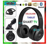 Cuffie Bluetooth Wireless Pieghevoli Hi-Fi Microfono TV, PC, Tablet, Smartphone
