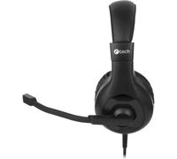 Cuffie C-Tech MHS-05U con cavo USB-A, microfono e controllo volume nero