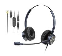 Cuffie cablate con microfono, con jack RJ9 per telefono Cisco e USB-A per | Cuffie da ufficio con cancellazione del rumore, call center, compatibili con Cisco 7841 7975G 8811, UC Softphones riunioni