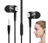 Cuffie cablate | Cuffie audio con microfono integrato,Auricolari anti-rumore con jack da 3,5 mm per viaggi Musica Giochi