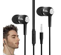 Cuffie Cablate,Cuffie con Microfono da Inserire - Con Jack da 3.5mm Cablato e Cancellazione del Rumore per Allenamento Scuola Studio Registrazione Gioco Viaggio