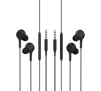 Cuffie cablate da 3,5 mm (2 pezzi) AUX Wired Headset Cable Jack per telefono PC Cuffie Microfono Musica Audio Compatibile con Samsung Auricolare Auricolari MP3