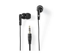 NEDIS Wired In-Ear Headphones with Bass for Sport, Running & Music, 1.2m Cavo rotondo 3.5mm, Nero