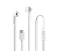 Nedis - Cuffie Cablate Da 3,5 Mm Con Microfono E Controllo Del Volume 1,2 M, Bianco - SPEDIZIONE GRATUITA