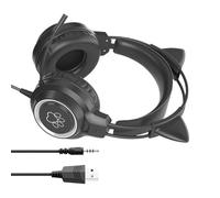 Cuffie cablate da gioco, con cancellazione del rumore, con luce, cuffie da gioco cablate per PC, per ascoltare musica, telefonate, studiare, casa, dormitorio, appartamento, ragazze, donne, adolescenti