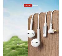 Cuffie cablate Lenovo E05 con microfono, cuffie in-ear con connettore Type-C/3,5 mm, qualità audio stereo Hi-Fi, bassa latenza adatte per giochi, compatibili con smartphone, computer, tablet Colore un