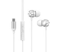 Cuffie Cablate Per Bassi Profondi, Decodifica Digitale Audio Cablata Auricolari Da 3,5 Mm Subwoofer Con Canale Metallico Auricolari Stereo Per Bassi Profondi Di Tipo C, Cuffie In-Ear In Metallo