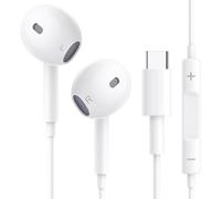 Cuffie cablate USB C per iPhone 17 16 15, auricolari in-ear cablati USB C, cuffie iPhone cablate con controllo del volume e microfono per Samsung Galaxy S23 S22 S21 FE iPad Pro Huawei Google Pixel