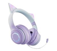 Cuffie Cat RGB - Cuffie Cat LGB Light-Up Cuffie Stereo | Cuffie per orecchie di gatto estetico con, Cuffie da gioco in stile anime controllo audio senza co