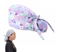Cuffie Chirurgiche, Cuffia Infermiera Regolabile con Bottone, Cuffie Chirurgiche Donna, Cuffia Sala Operatoria, Cappello Bouffant