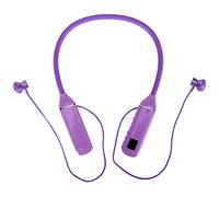 Cuffie con Archetto da Collo Bluetooth, Cuffie Bluetooth 5.3 Cuffie con Archetto da Collo Bluetooth Senza Fili, Cuffie con Bassi Profondi Resistenti Al Sudore IPX5 con Display di (Viola)